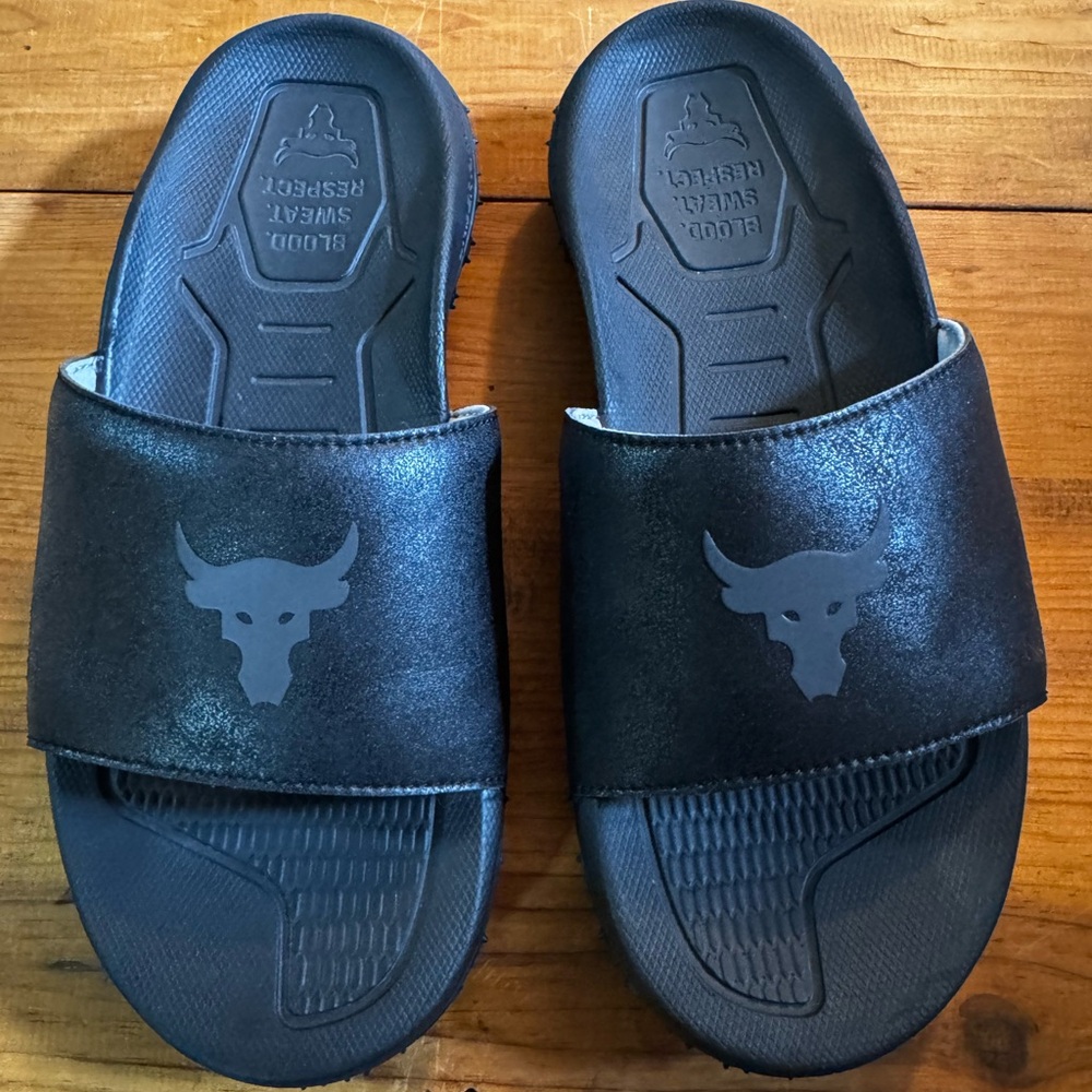 Under Armour Black Slide Sandals